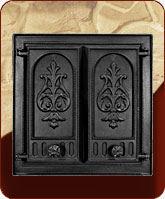 115 - Каминная дверца сплошная размеры 410х410 мм, вес 18,0 кг 